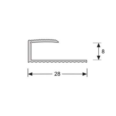profil en U 8,1 mm argent