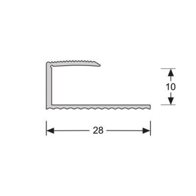profil en U 10,1 mm argent