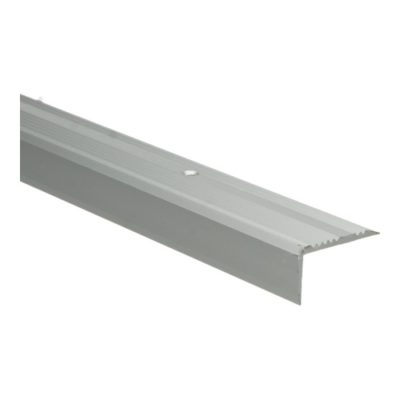 profil nez de marche 43x23mm argenté grossier antidérapant