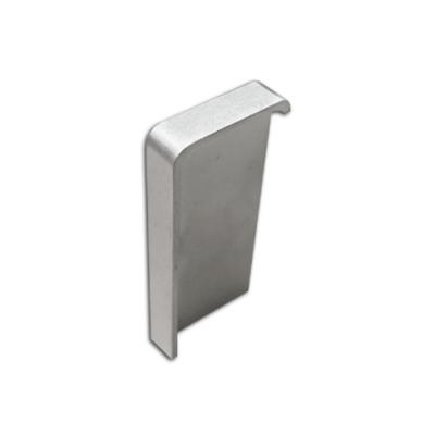 Embout gauche pour le profil 845 argent
