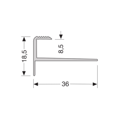Nez de marche Küberit 810 8,5 mm F2 acier inoxydable