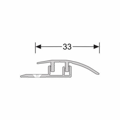 Clip design 4-7,5 mm 576 profil de transition argenté