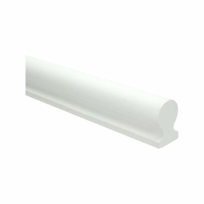 Main courante blanche apprêtée trou de serrure 40x60 mm 180cm