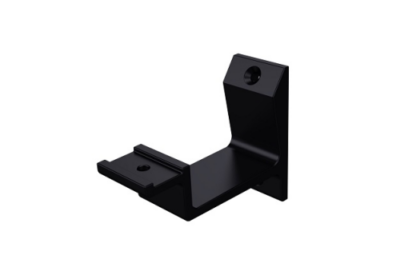 Support de main courante plat moderne noir - bois/plâtre
