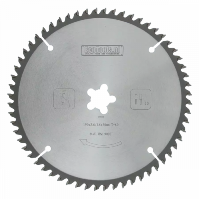 Lame de scie circulaire Prof 190x1,8x20 60 dents [alu/trespa]