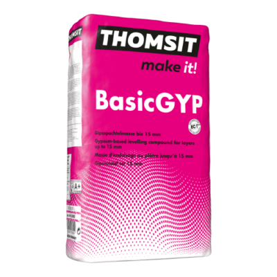 Thomsit - BasicGyp Enduit de nivellement en plâtre 25 kg