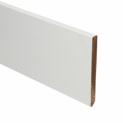 Plinthe Meranti 120x12 mm blanc apprêté