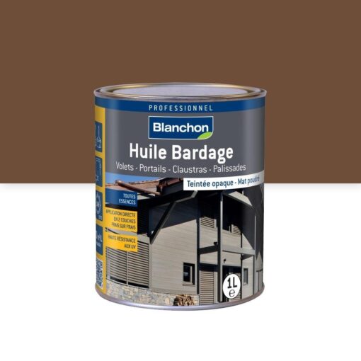 Blanchon - Huile Bardage Teintée Opaque - Mat poudré