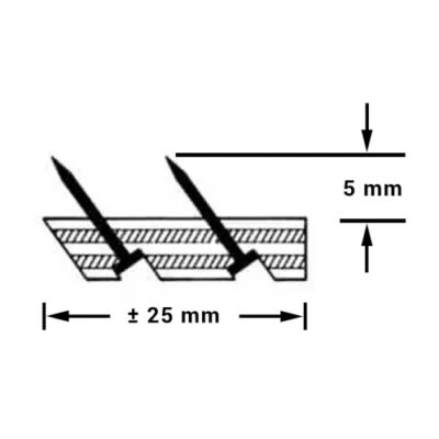 Latte de moquette Smoothedge standard 25x5mm 30cm 500 pcs